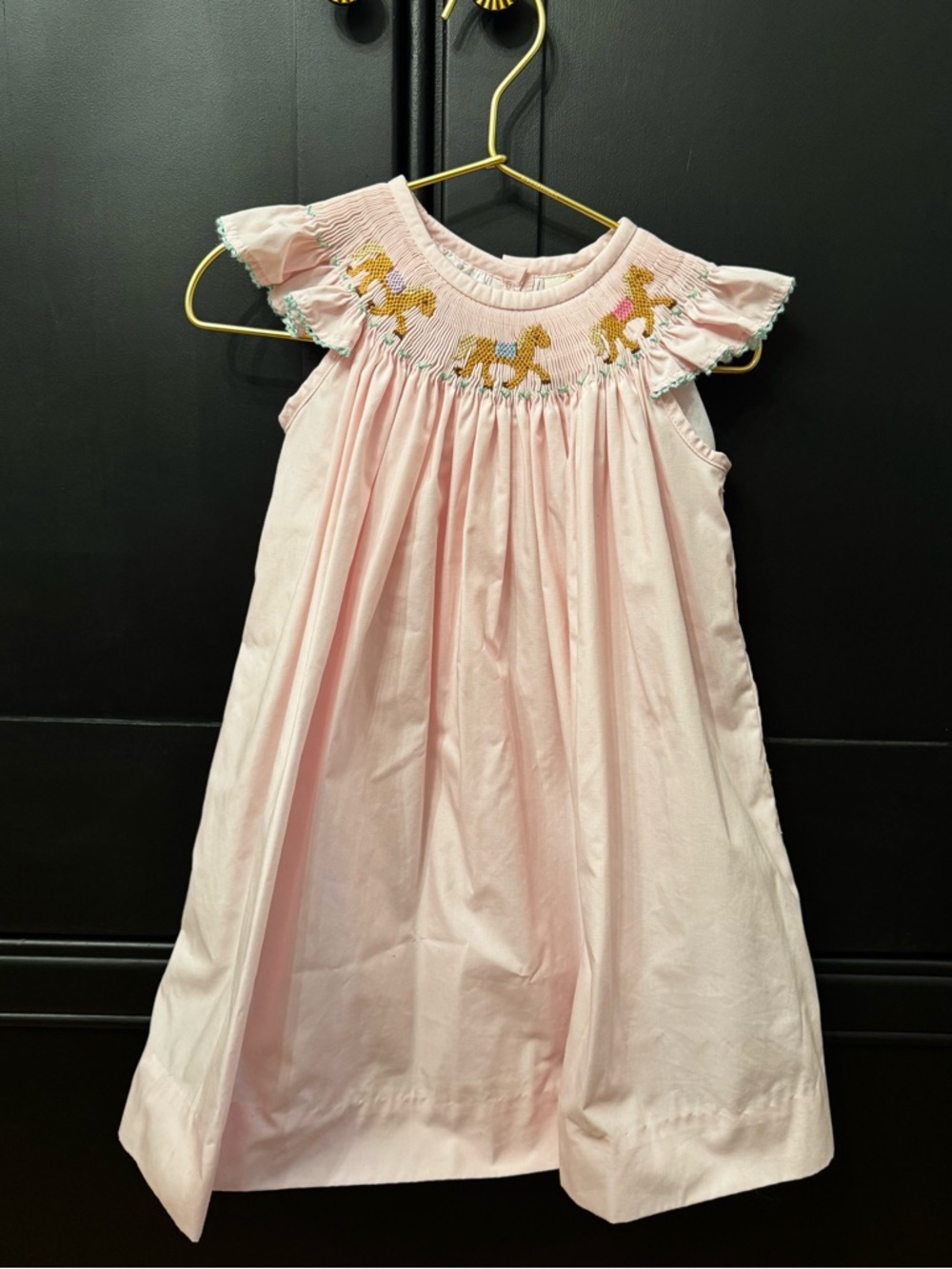 The Beaufort Bonnet Company Pink Smocked Pony Dress